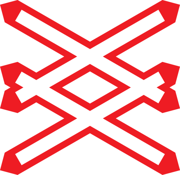 Datei:Andreaskreuz liegend doppelt.png